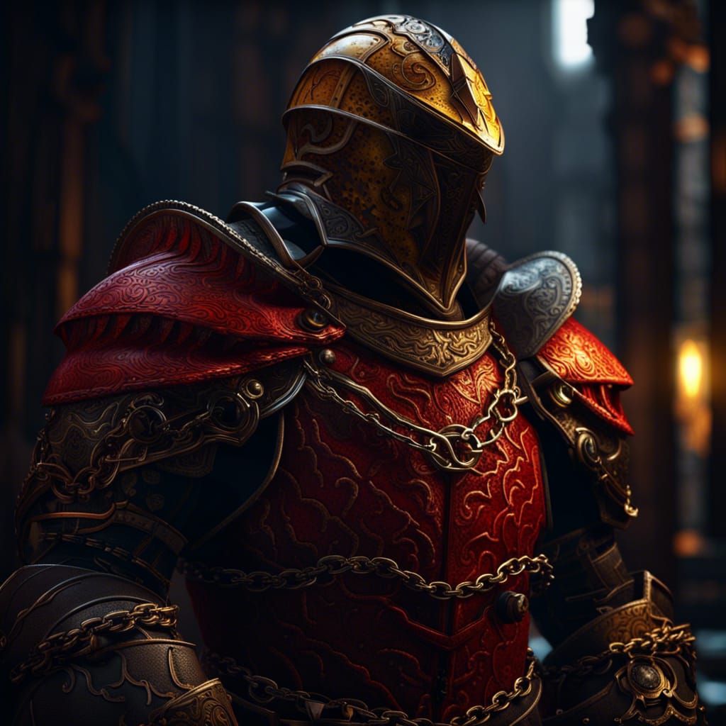Gothic Knight Head on Battlefield in Unreal Engine