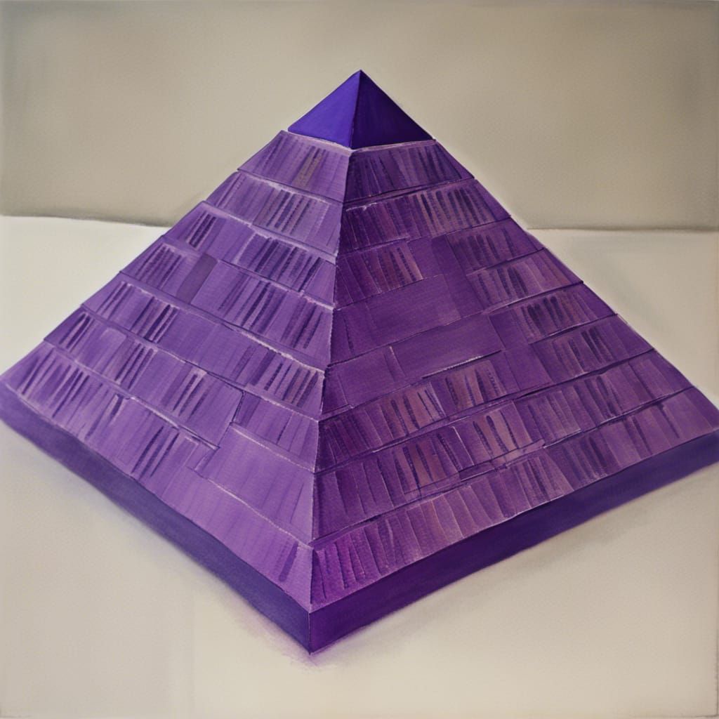Purple Pyramid Generated by AI