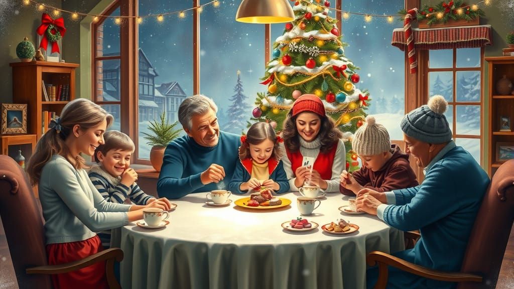 A Cozy Family Christmas Card Game