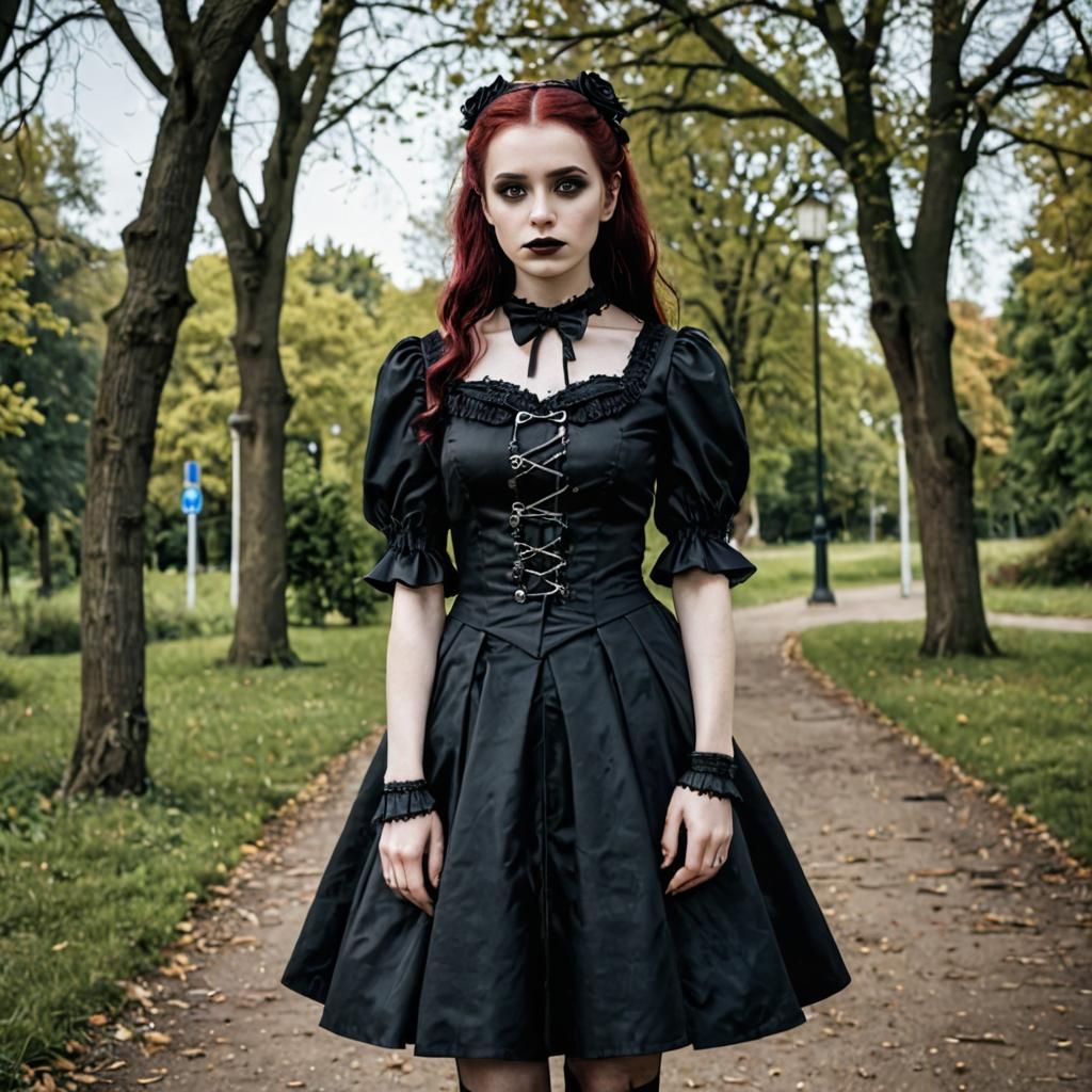 Gothic Woman in Science Park