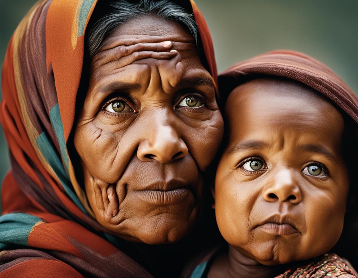 Intimate Portrait of Mother and Baby