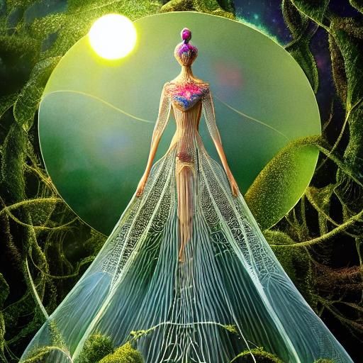 Dragonfly-Human Hybrid in Sunset Exposure, Watercolor Style