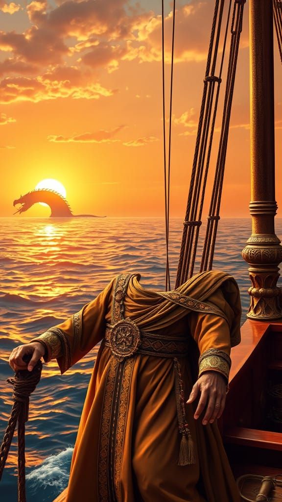 Sinbad the Sailor in a 19th-Century Orientalist Style