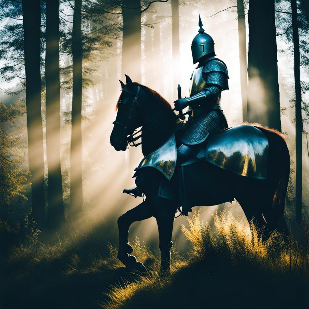 Knight in Double Exposure