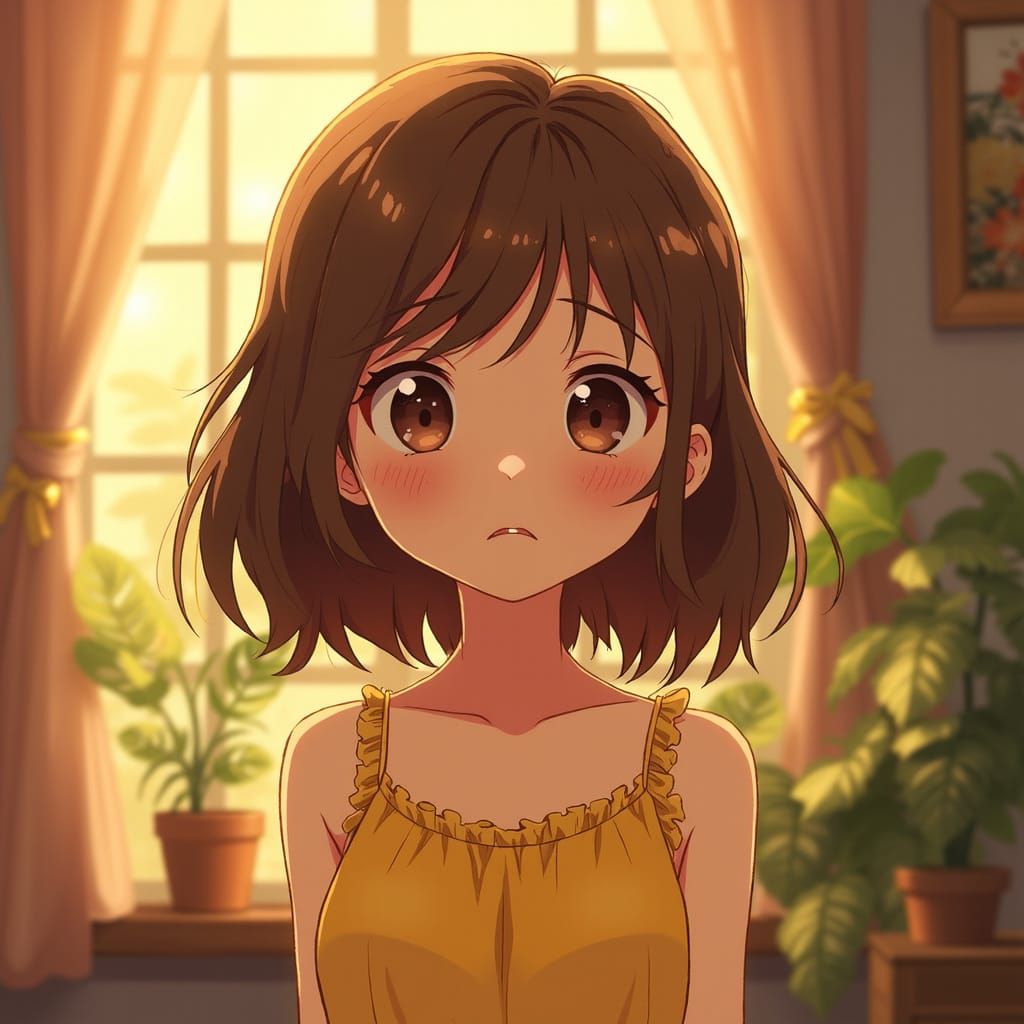 Charming Woman Uses Puppy Eyes, Anime Style