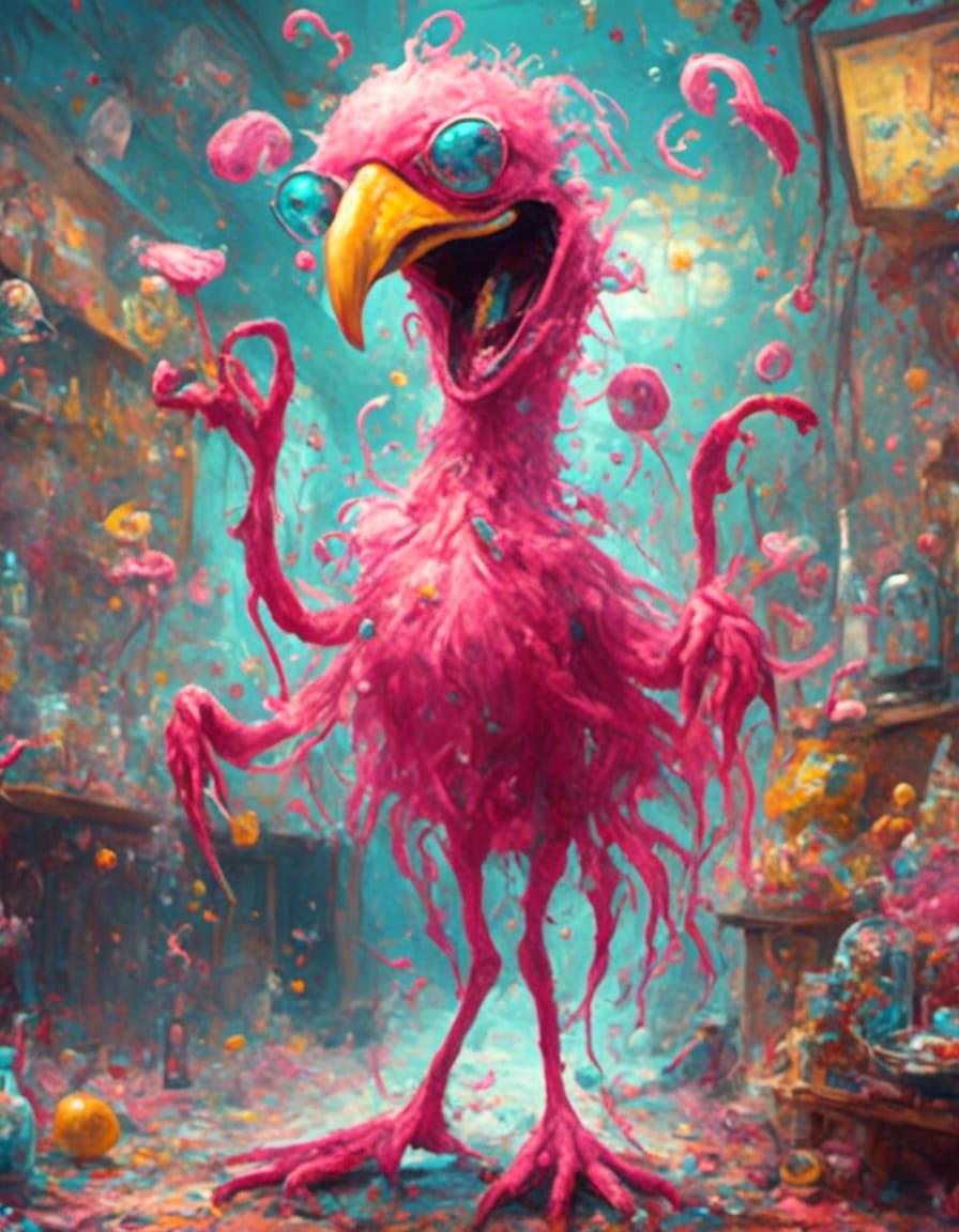 a rare pink Flamongo