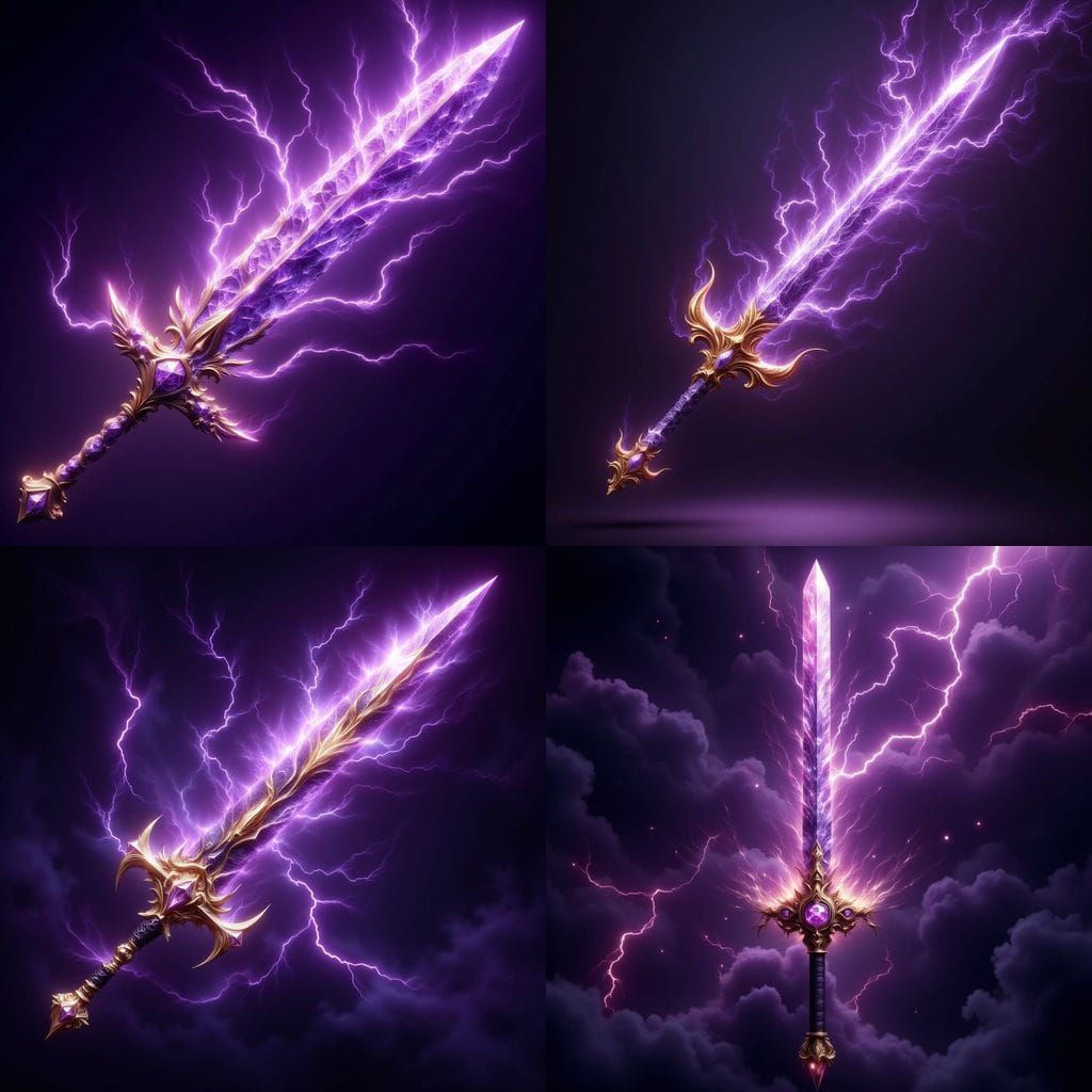 Ethereal Diamond Sword in Dark Fantasy Art