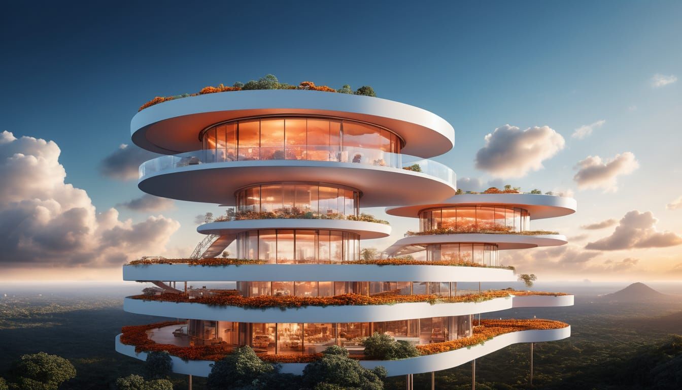 Luminous Cloud Habitat in Ethereal White