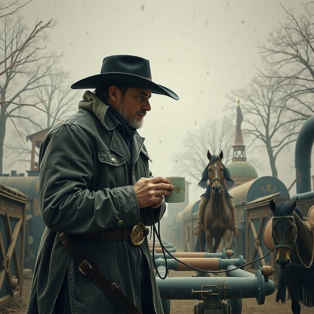 I'm a cowboy.
on a steel horse I ride bg