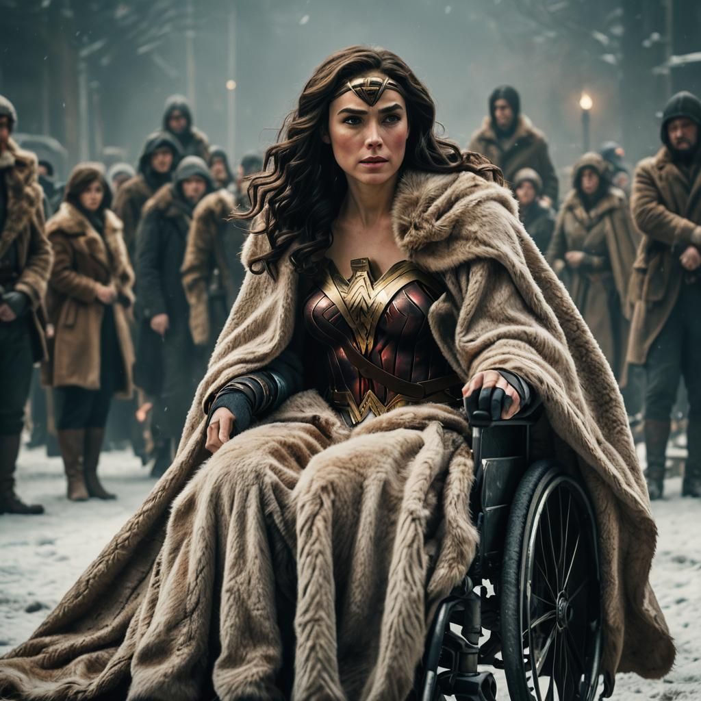 Wonder Woman in Wheelchair: Cinematic Film Still