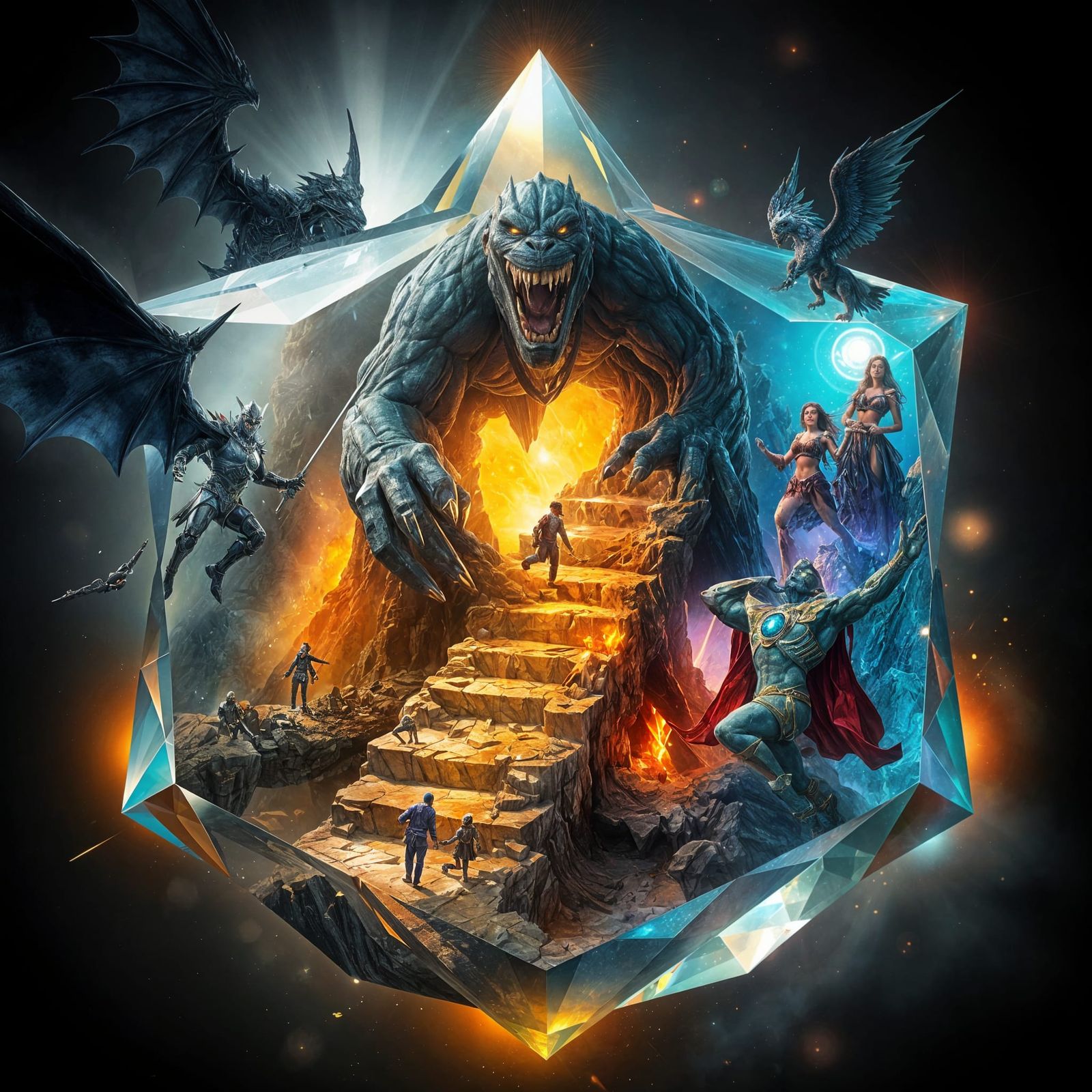 Seven Basic Plots as a Circular Gemstone