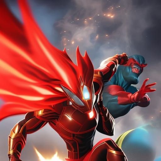 Superhero Team Battle Against Alien Monsters Comic Cover