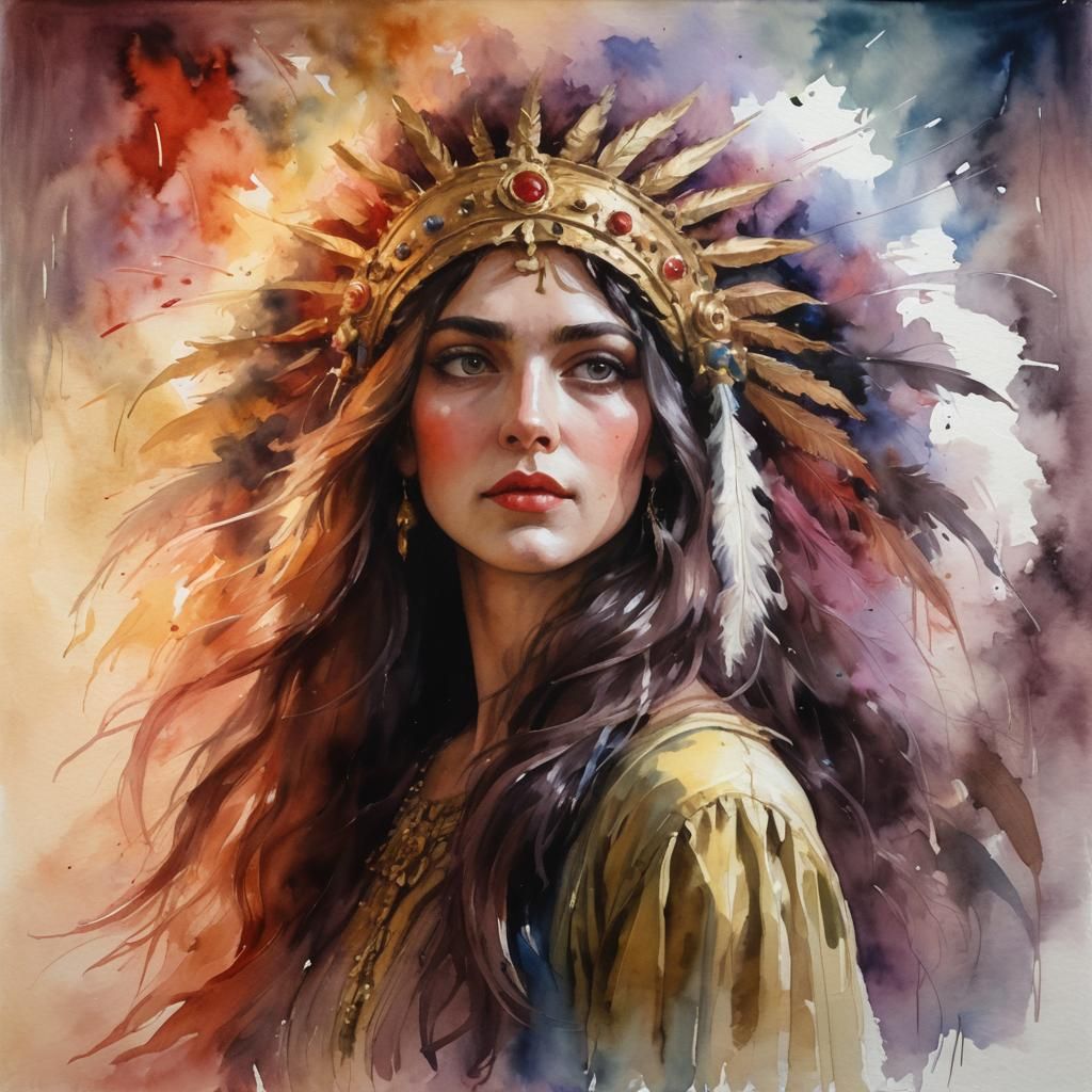 The Female Chief in watercolors!
