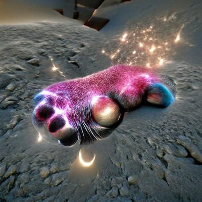 Cosmic Cat on Yarn Ball