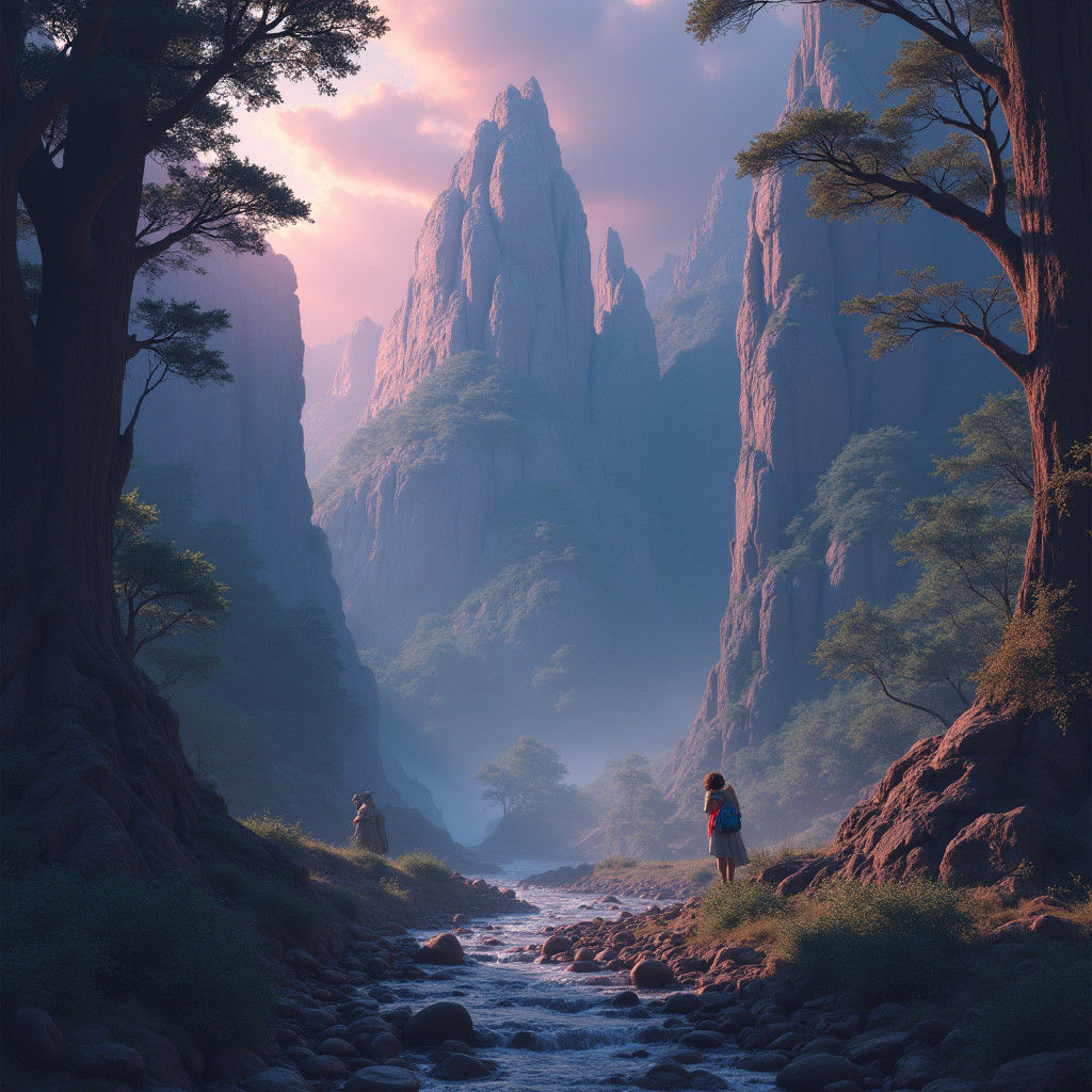 Fantasy Landscape Concept Art in Unreal Engine Style