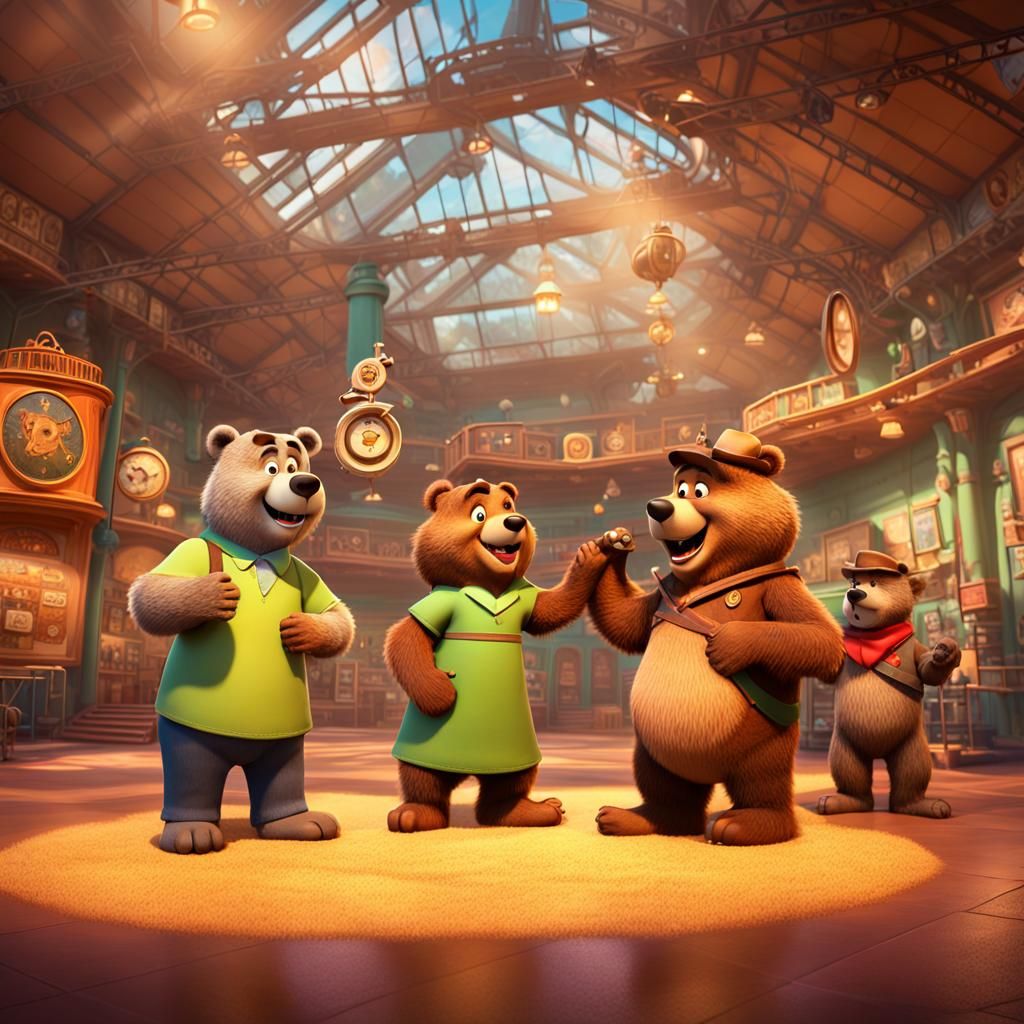 Bears Visit STEAM Museum in Pixar Style