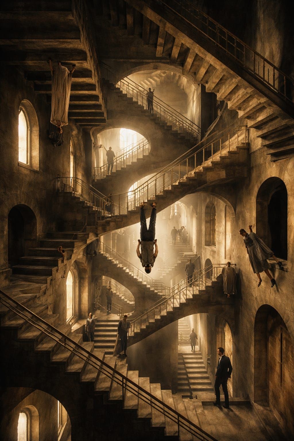 Impossible Perspective Photo Illustration in MC Escher Style