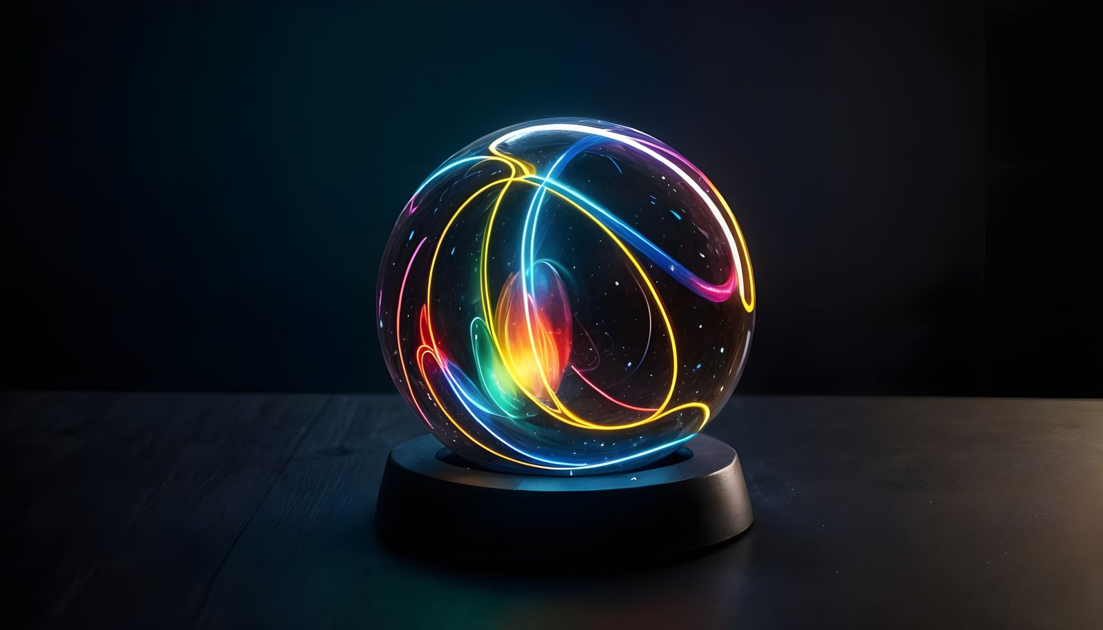Glowing Multicolored Alien Orb