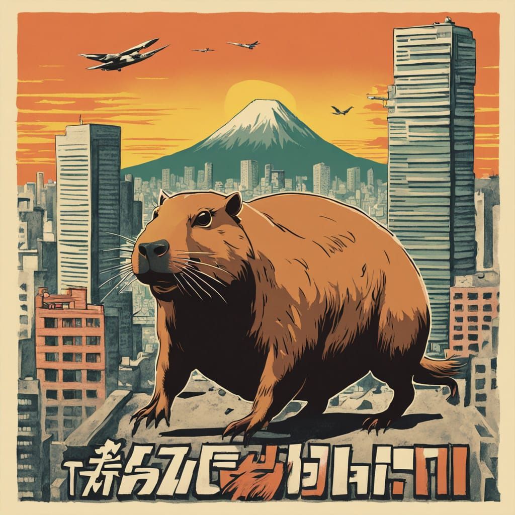 Tokyo Devastated by Colossal Capyguana