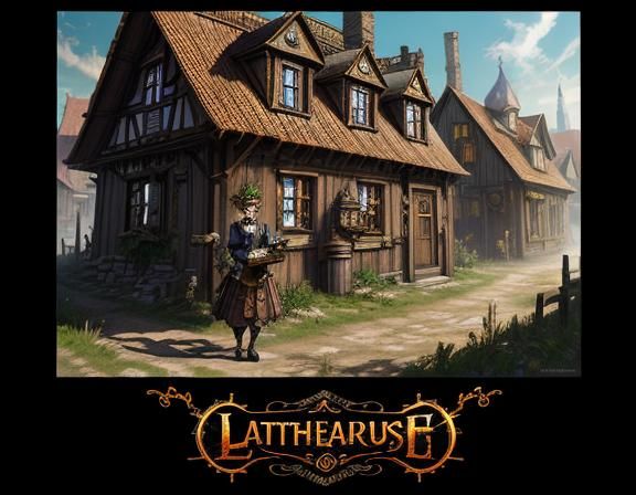 Steampunk Anime Woman in Latvian Village