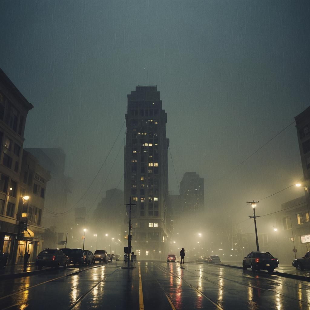 Dramatic San Francisco Night in Cinematic Style