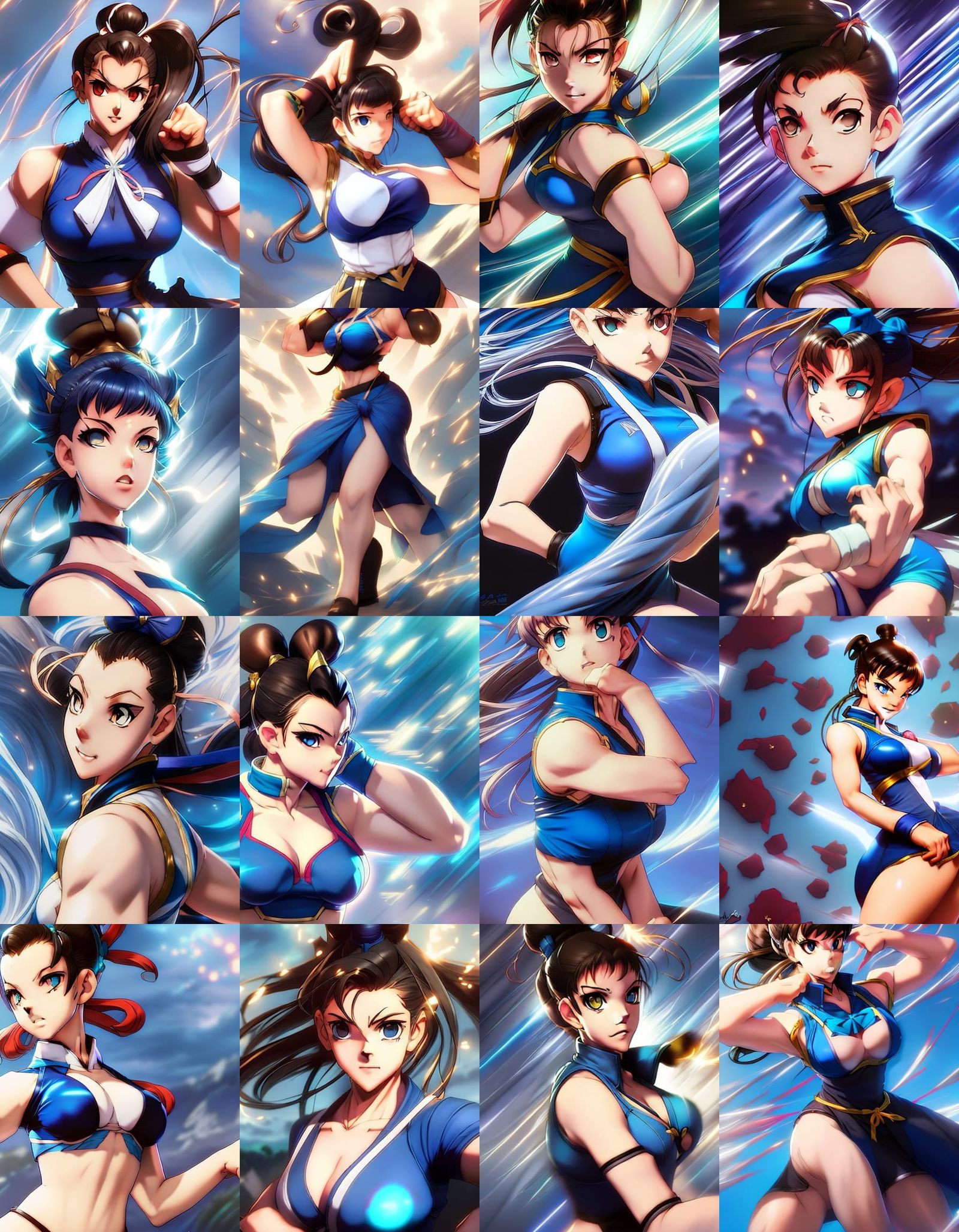 Chun Li Portrait in Anime Style by Akira Toriyama