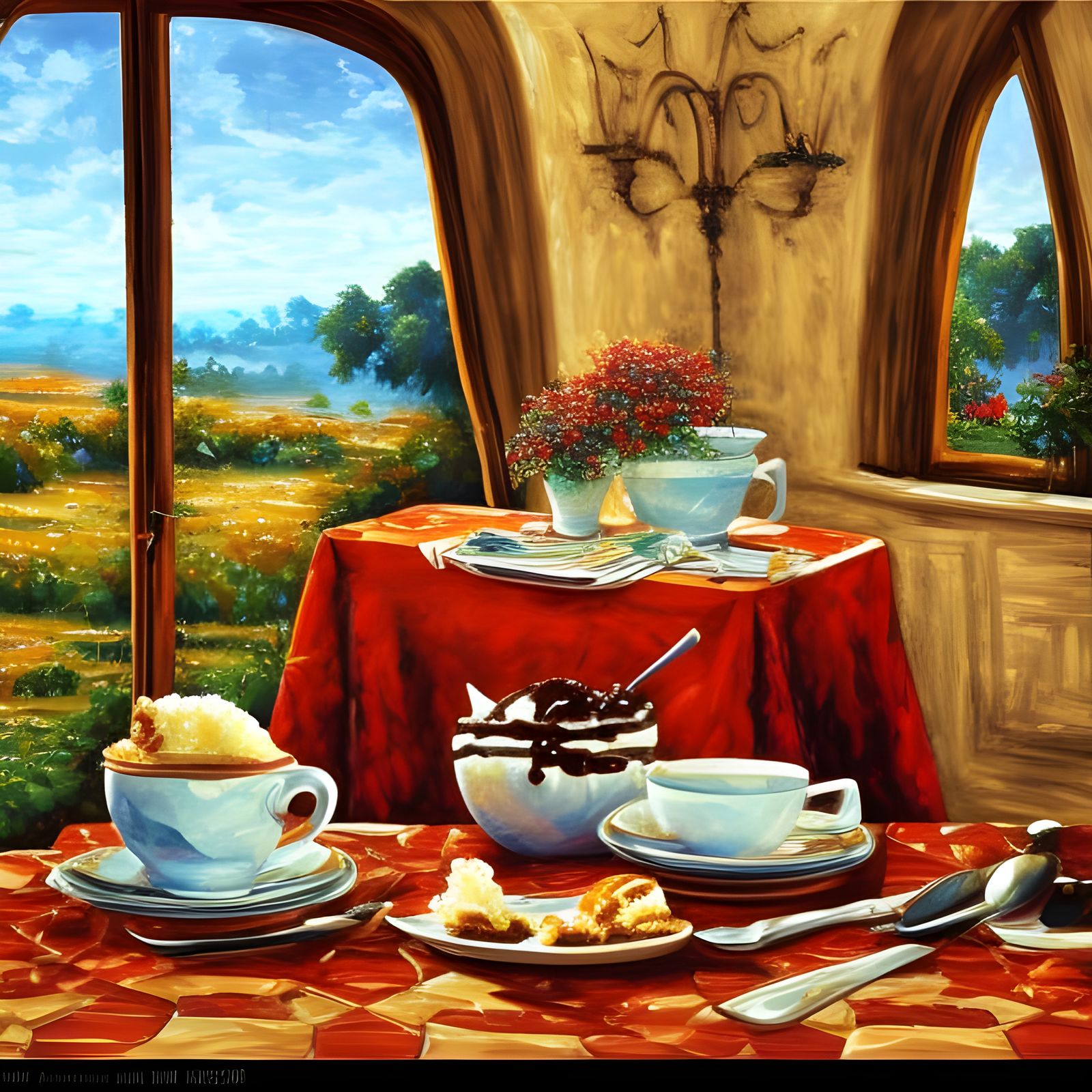 Sundae in the Style of Classical Portraiture