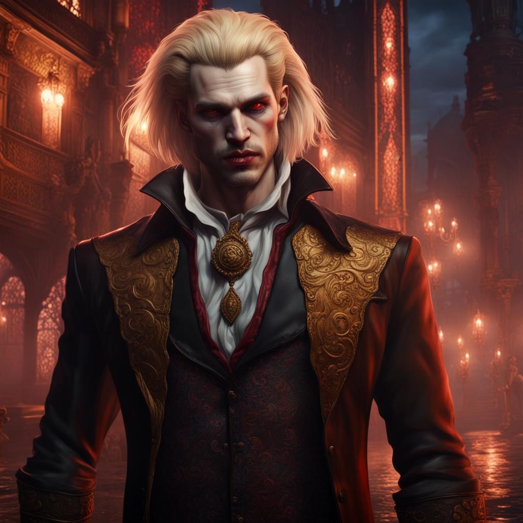 Toreador Blond Man: Detailed Matte Painting