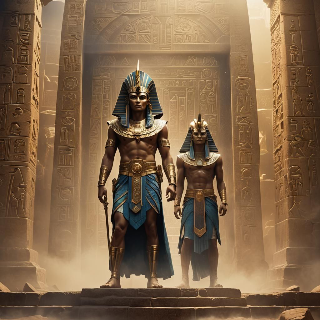 Pharaoh in Misty Pyramid: Fantasy Concept Art