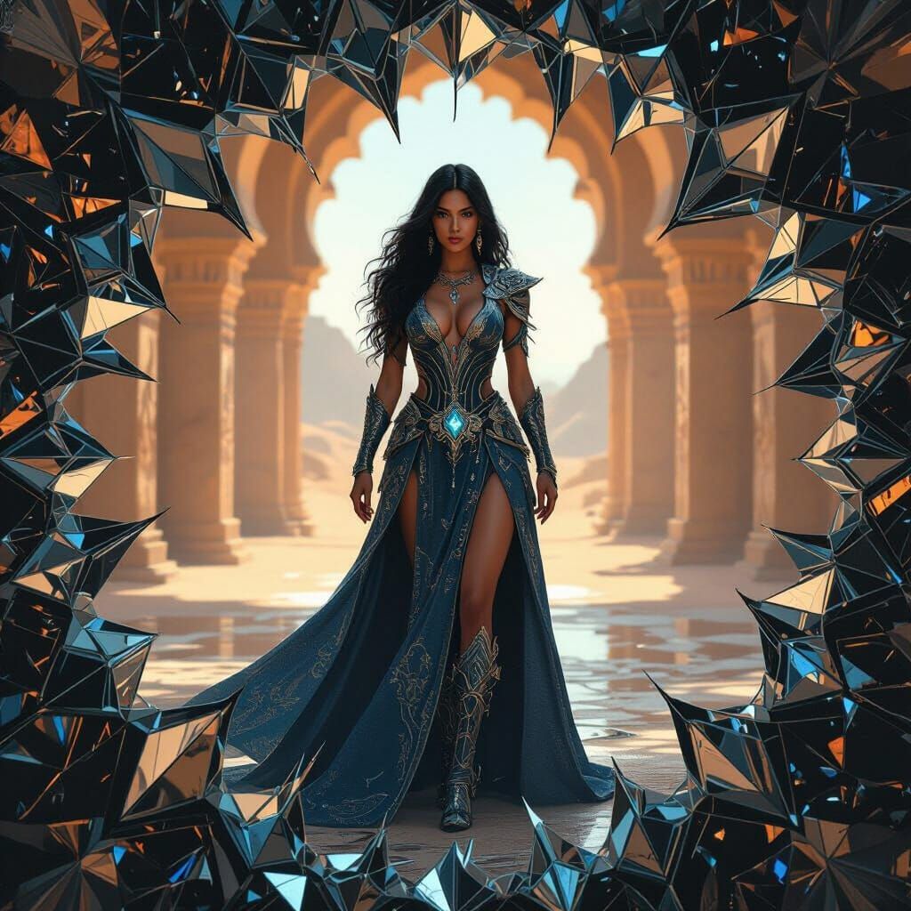 Kaleidoscopic Mage in Desert Temple Mirror Shards