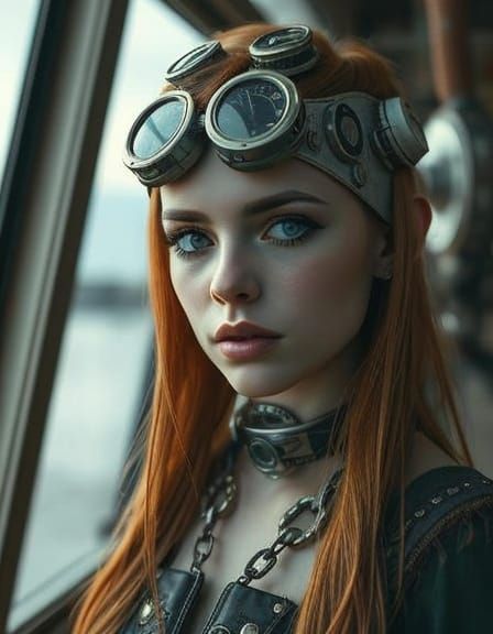 Steampunk Mechanic with Amber Hair in Unreal Engine 5
