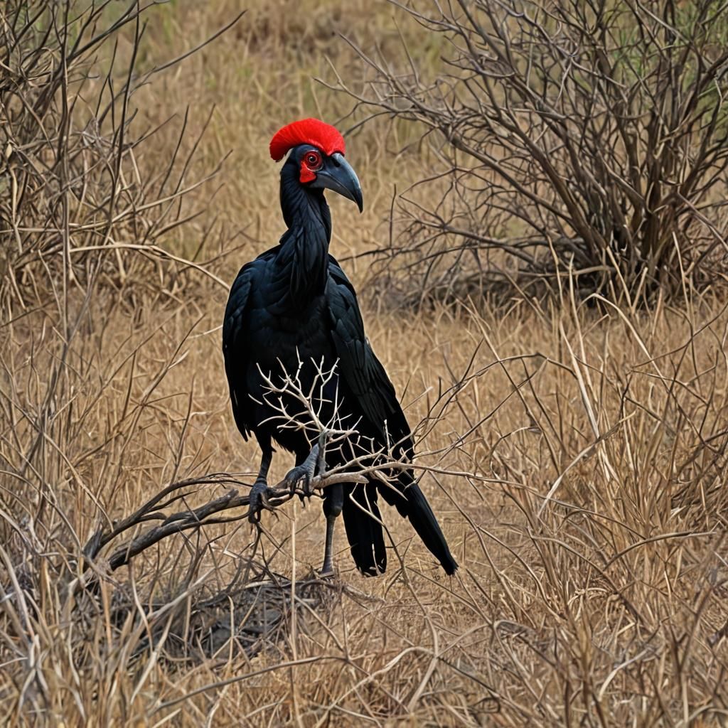 Southern Ground Hornbill: Majestic Bird of South Africa