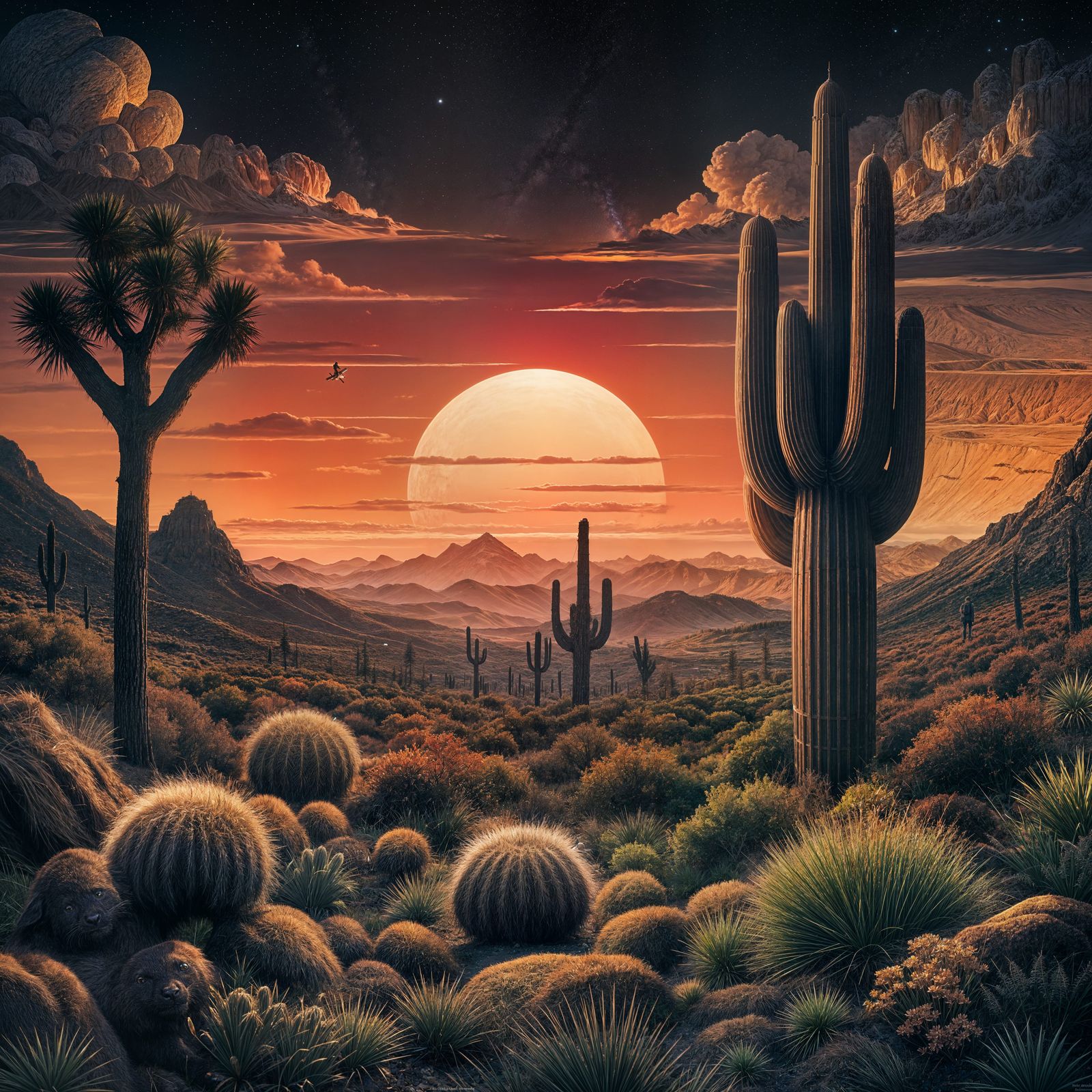 Minimalist Pink Desert Landscape