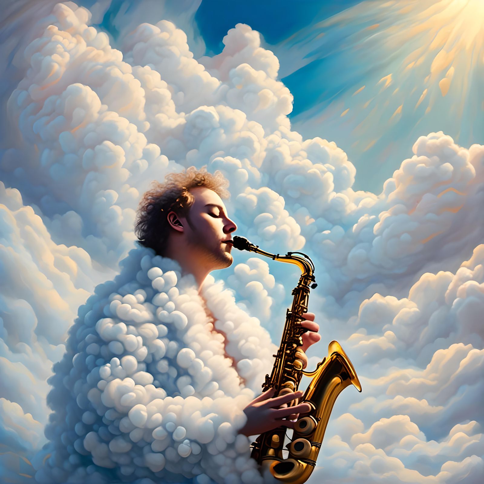 Cloud Van Morrison Plays Cloud Saxophone