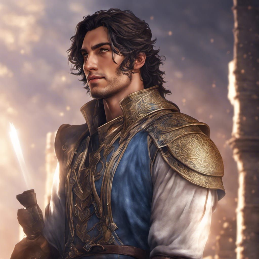 Enchanting Kaladin Portrait with Neon God Rays