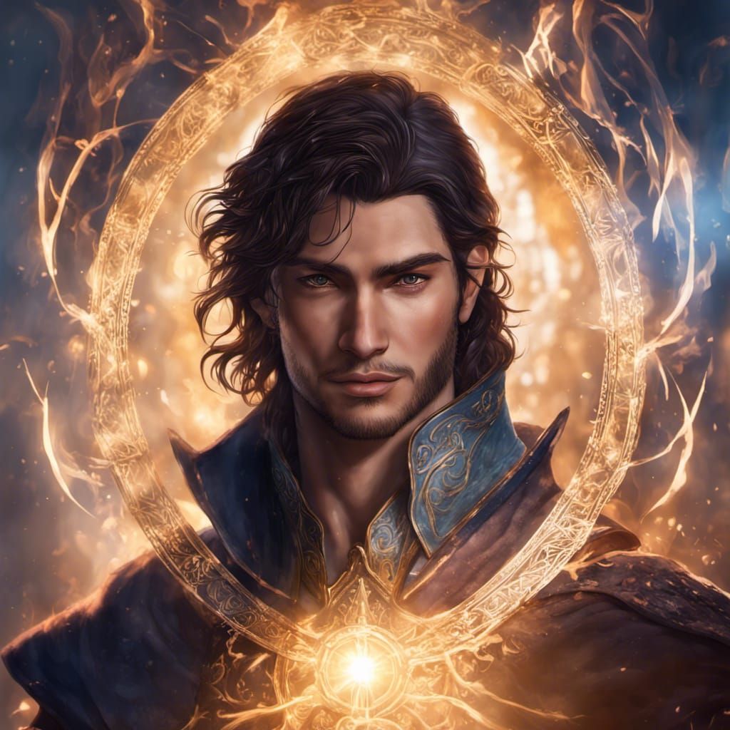 Enchanting Kaladin Illustration with Neon God Rays