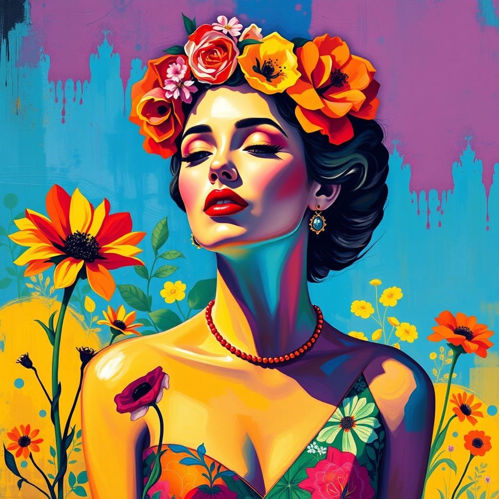 Wild Bold Fauvism muse lady colourful beautiful magnificent sunny poster