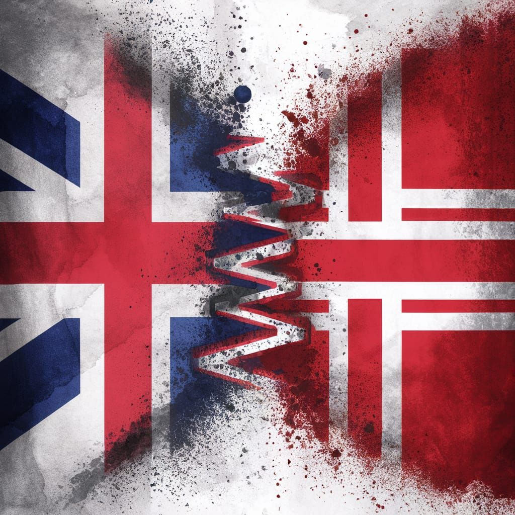 England vs Denmark Soccer Poster in Watercolor Style