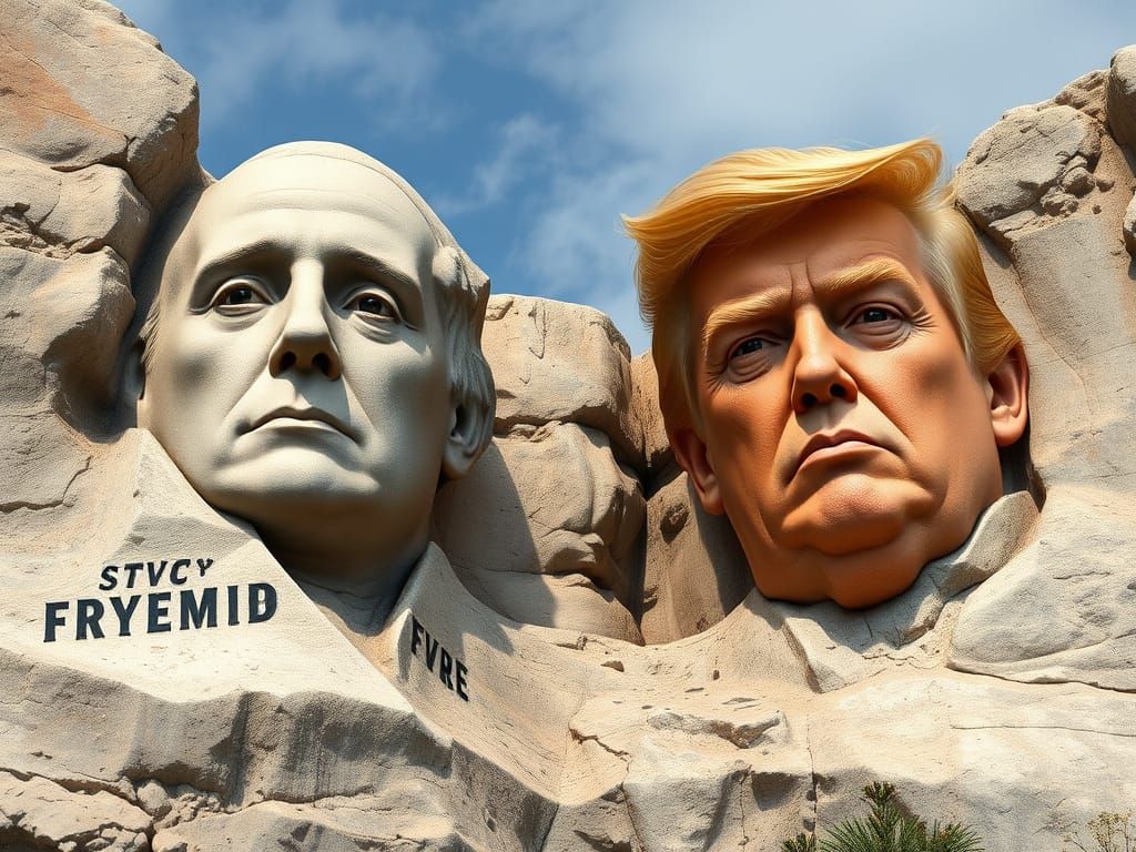 Mount Rushmore Faces: A Granite Cliff Sculpture