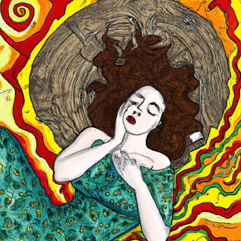 Surreal Girl in Coma as World Collapses