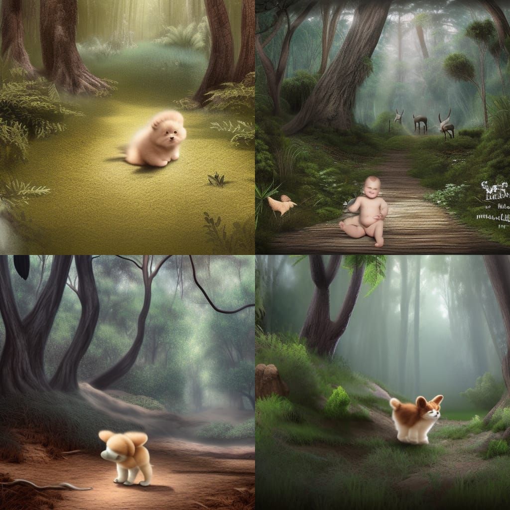 Fluffy Baby Koala's First Steps: Matte Painting