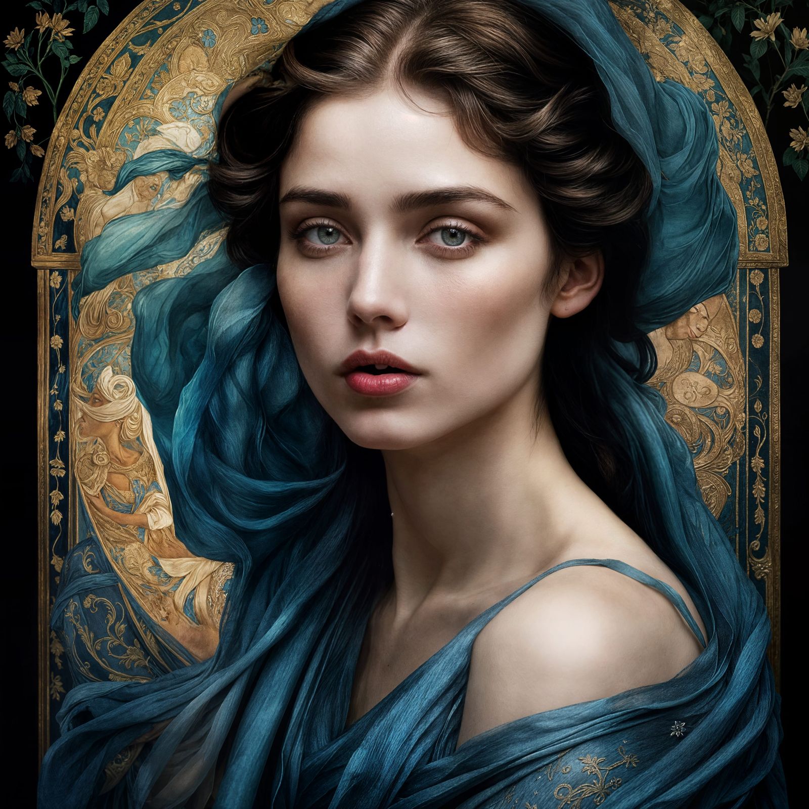 Soulful Gentleman's Tender Kiss in Noble Elegance