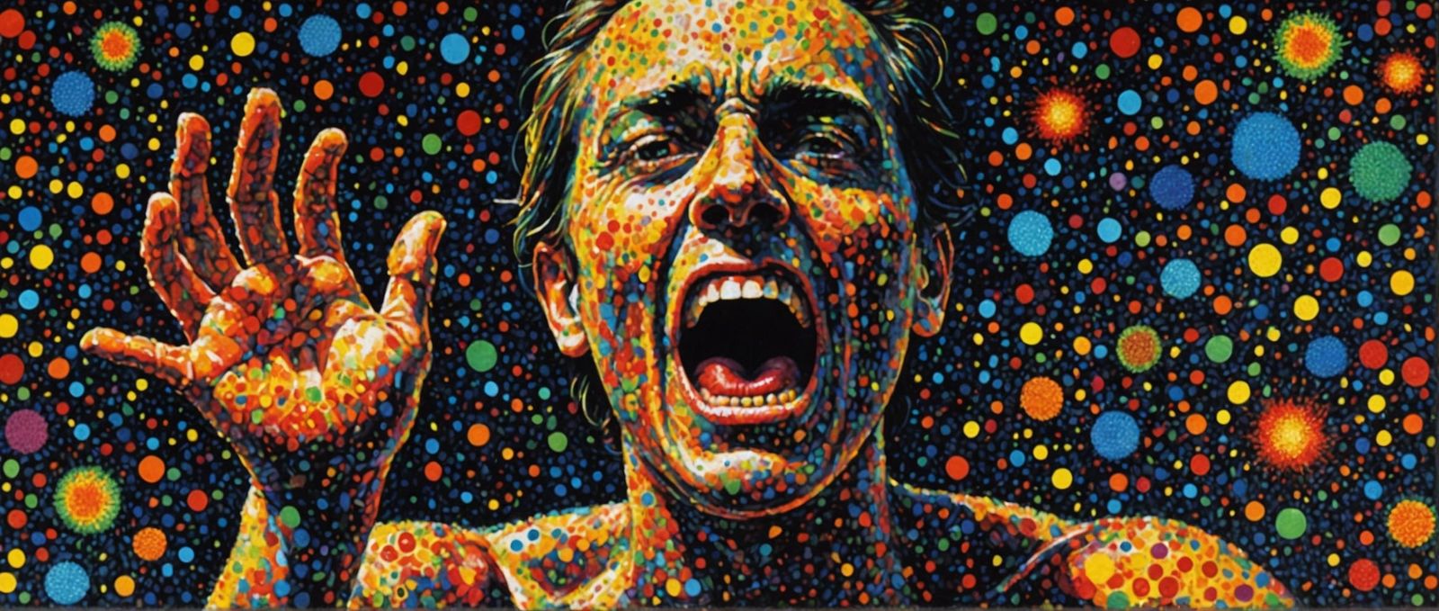 Inflicted: A Pointillist Scream of Pain and Fear