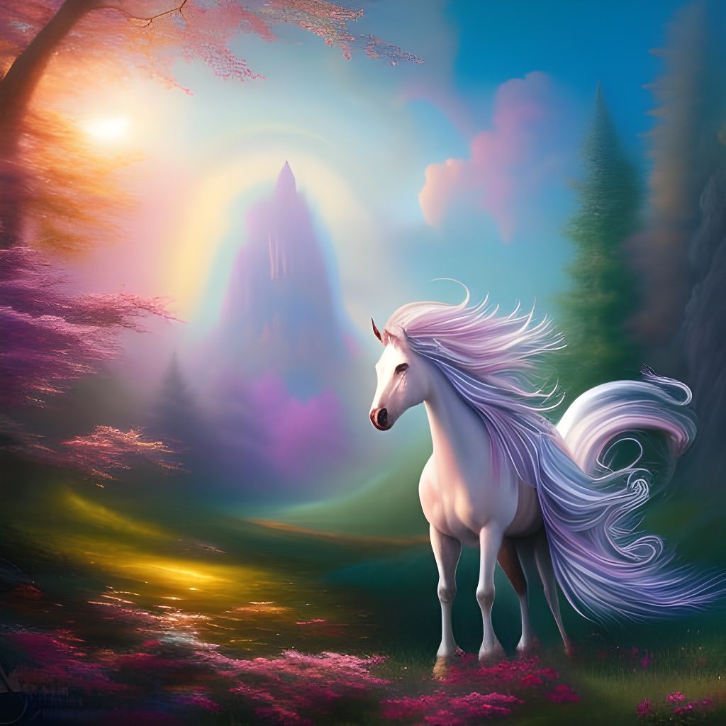 Enchanting Pegasus Portrait in Magical Realism Style