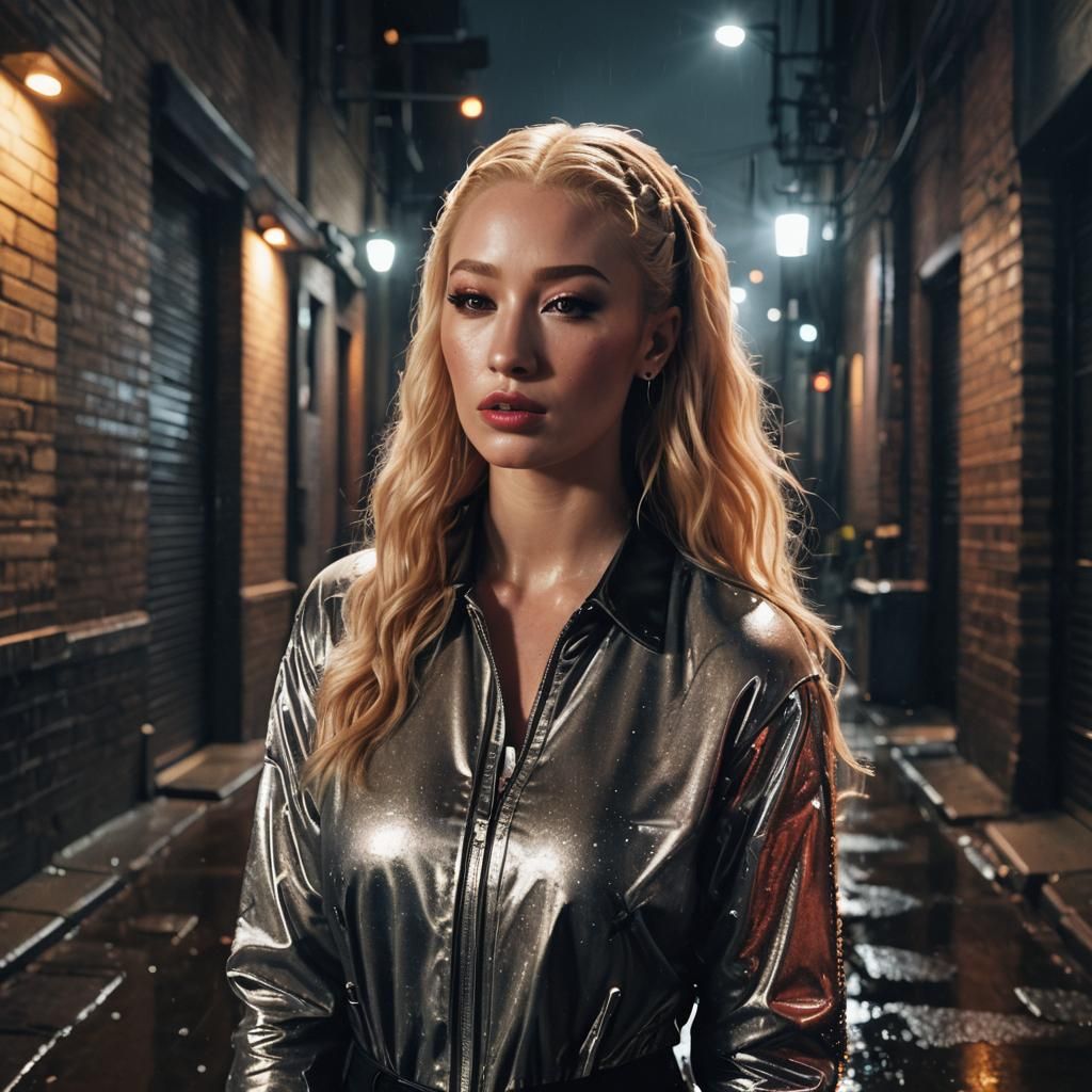Dramatic Portrait of Iggy Azalea in City Alleyway