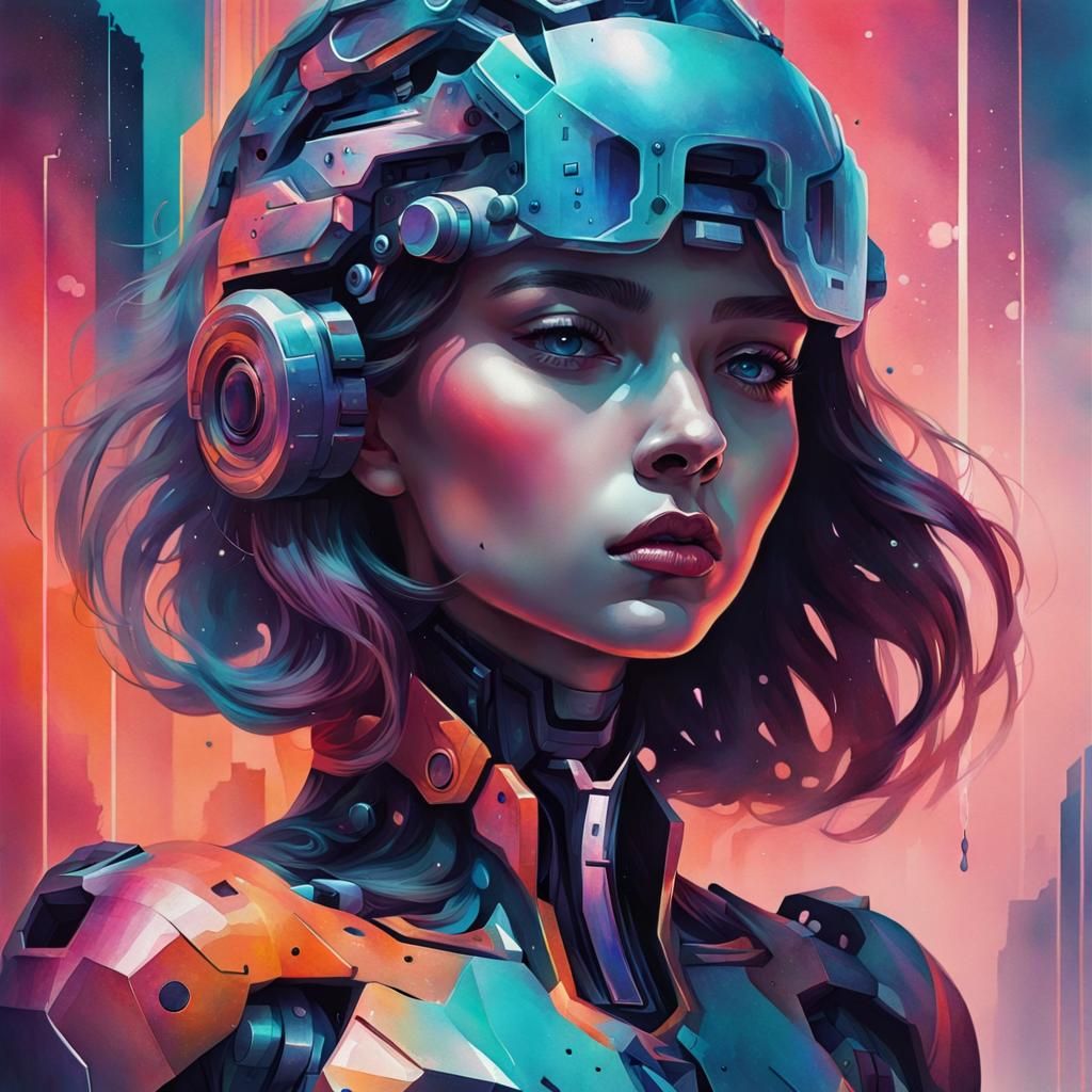 Ethereal Futuristic Graphic Design with Cinematic Lighting