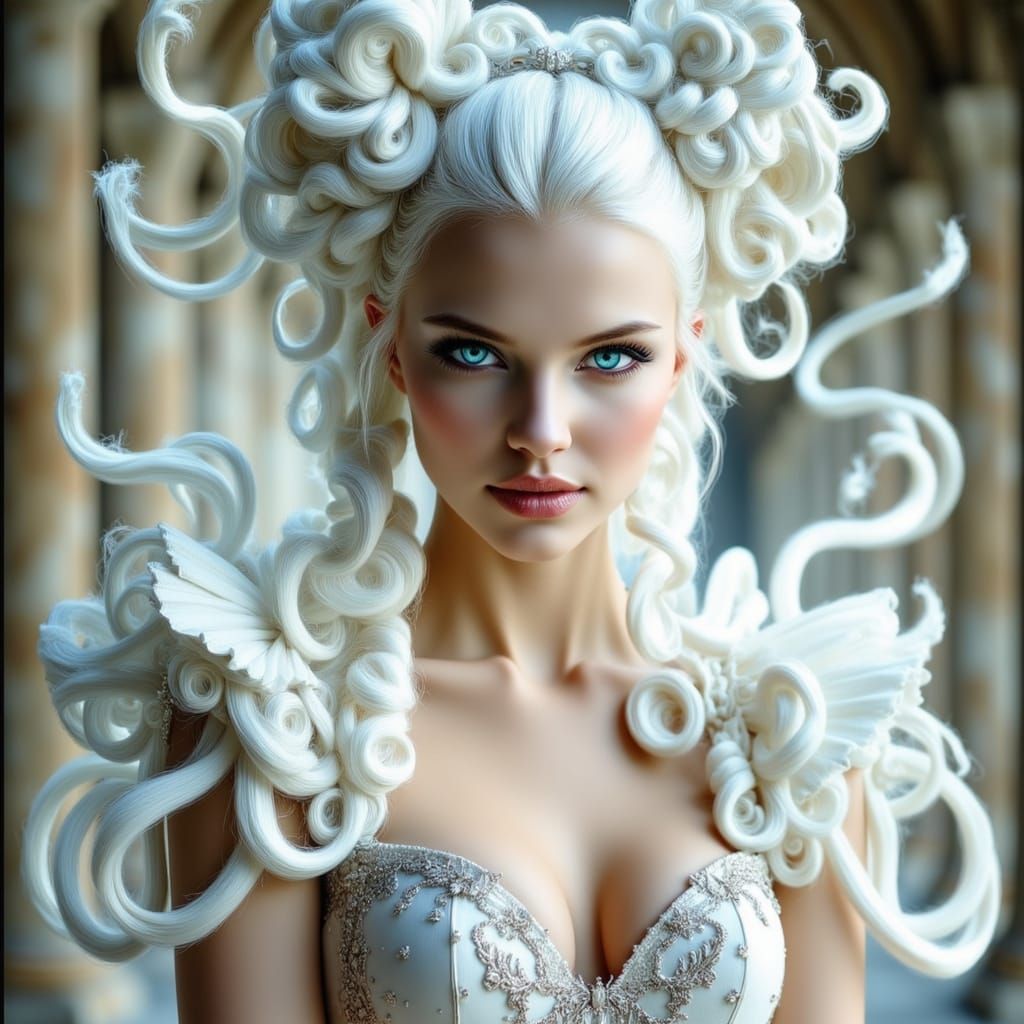 Ethereal Anna Mons with Energy Waterfall Hair