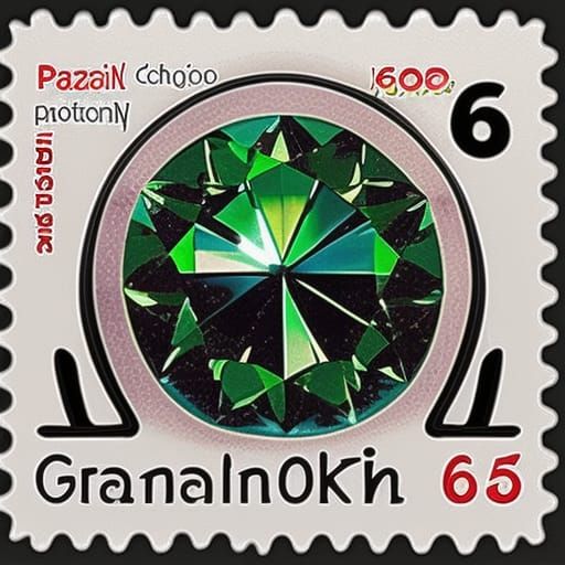 Green Diamond Postal Stamp Photography