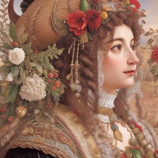 Detailed Cornucopia in Arcimboldo Style