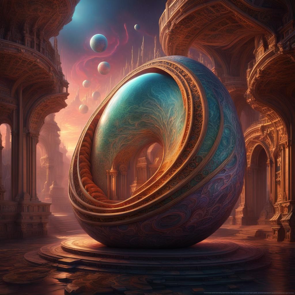 Impossible Architecture in a Cosmic Iridescent Dream